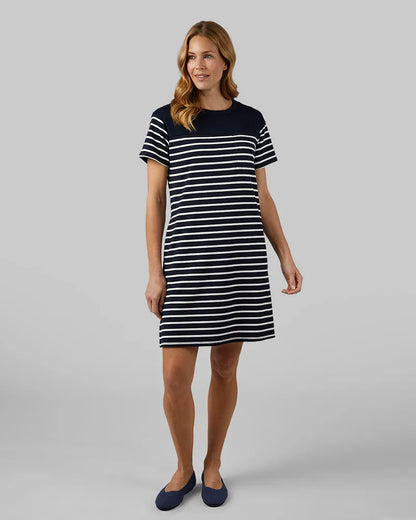 NAVY/OFF WHITE STRIPE