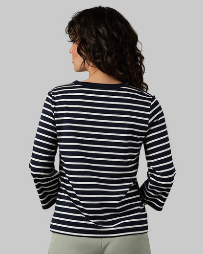 NAVY/OFF WHITE STRIPE