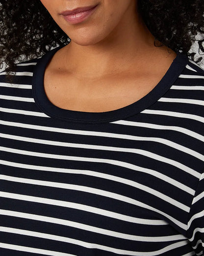 NAVY/OFF WHITE STRIPE