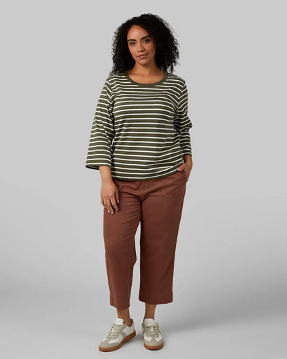 MILITARY OLIVE/OFF WHITE STRIPE