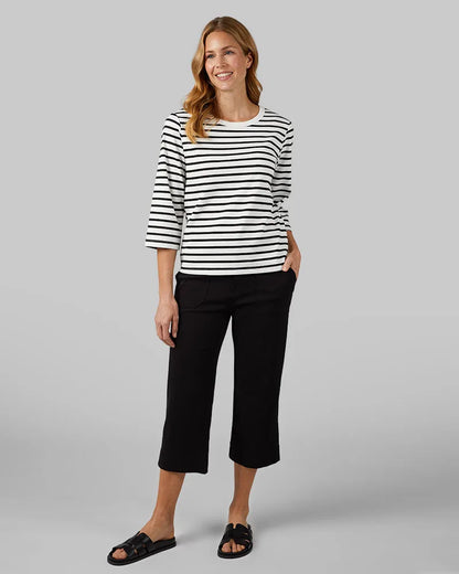 OFF WHITE/BLACK STRIPE