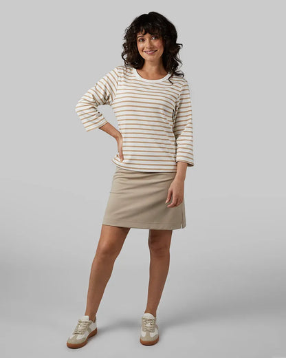 OFF WHITE/KHAKI STRIPE
