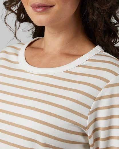 OFF WHITE/KHAKI STRIPE